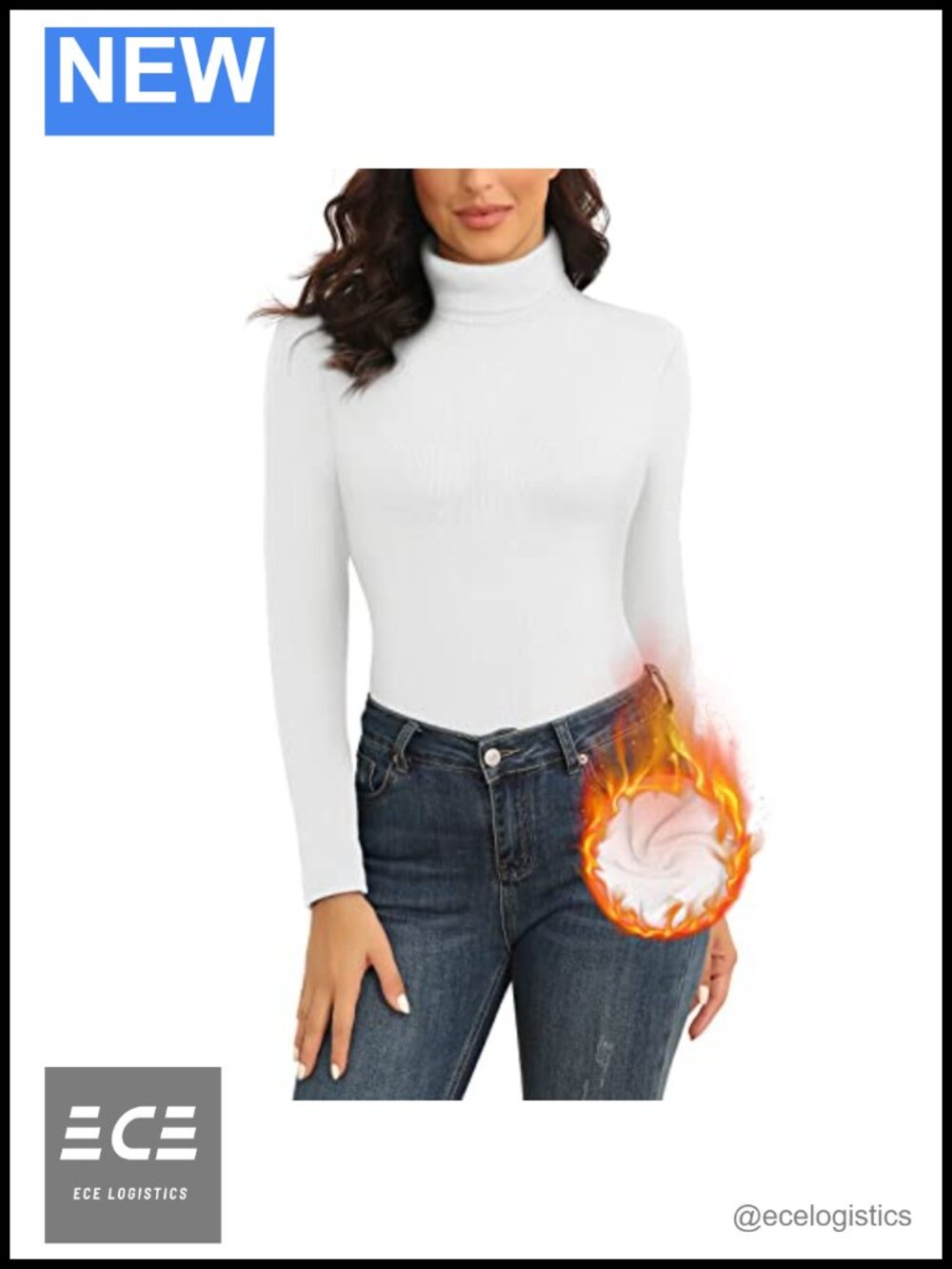 Womens Thermal Turtleneck Long Sleeve Slim Fit Base Layer Top
